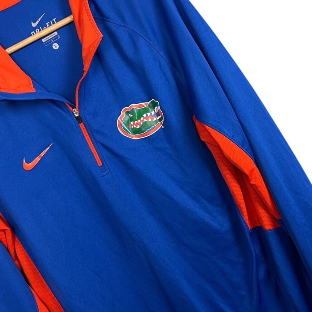 Nike Florida Gators Mens L Elite Dri-FIT Pullover Jacket NCAA Sideline‎ Football
